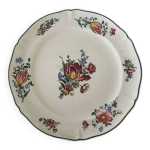 Grande ancienne assiette ronde en faence villeroy & boch 1562 tulipe