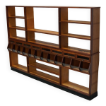 Grande armoire d'picerie / mercerie, pays - bas, en acajou et htre, 1950s