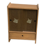 Grande armoire pour ranger les vtements et les accessoires des poupes, 2 portes coulissantes