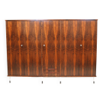 Grande armoire vintage 5 portes en palissandre avec pieds rglables lgants en i