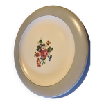 Grande assiette plate vintage en porcelaine opaque de salins Grande assiette plate vintage en porcelaine opaque de salins