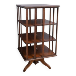 Grande biblioth�que tournante en acajou massif fin xixe