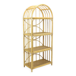 Grande bibliothque vintage en rotin style bohme 175 cm