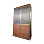 Grande biblioth�que, vitrine en bois massif, design fonctionnel 1950, 1960