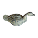 Grande bote en bois dcore en forme de canard