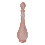 Grande carafe gnie motif fruits, vintage rose