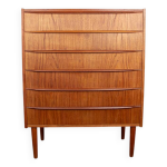 Grande commode, semainier, 6 tiroirs, en teck modle  tallboy  danemark 1