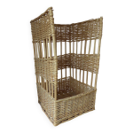 Grande corbeille � pain vintage osier & rotin style boulangerie france