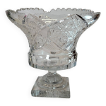 Grande coupe sur pied en cristal bohme, vase vas pidouche