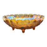 Grande coupe en verre teinte motif fruits