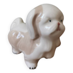Grande figurine chien vintage porcelaine zoomorphe