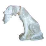 Grande figurine porcelaine, chien, setter, chasse, sign�e d'art sa, vintage