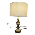 Grande lampe baroque en bois polychrome, annes 60