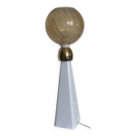 Grande lampe en cramique & verre