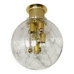 Grande lampe encastre en verre glac par doria