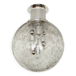 Grande lampe encastre en verre glac par doria