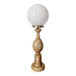 Grande lampe oeuf onyx et opaline 60 cm