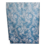 Grande nappe de campagne damass�e bleu et blanc 4m50 x 1m60