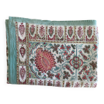 Grande nappe  simrane  - imprim� - framboise et turquoise - 240x350cm