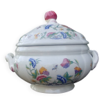 Grande soupire en porcelaine de la faencerie sarreguemines modle rouen