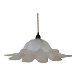 Grande suspension  fleur  en verre