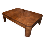 Grande table basse art d�co en loupe d'amboine
