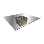 Grande table basse de salon - verre 120 x 120 - design