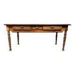 Grande table ou bureau poque louis philippe en bois massif vers 1830
