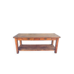 Grande table / comptoir de drapier en htre 1900's