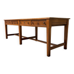 Grande table  draperie en bois antique