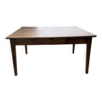 Grande table de ferme chêne « carrée » 1950 Grande table de ferme chêne « carrée » 1950