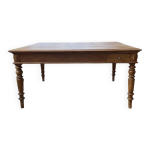 Grande table de ferme xl chêne « carrée » conférence 1950 Grande table de ferme xl chêne « carrée » conférence 1950