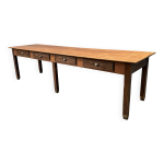 Grande table  manger de monastre en pin avec tiroirs