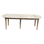 Grande table à manger ronde extensible louis philippe xxème rénovée 230cm Grande table à manger ronde extensible louis philippe xxème rénovée 230cm