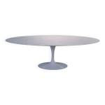 Grande table de salle à manger tulipe ovale en marbre par eero saarinen pour knoll Grande table de salle à manger tulipe ovale en marbre par eero saarinen pour knoll