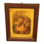 Gravure ancienne  l'adoration des bergers  rare et authentique