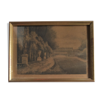 Gravure xixme 'projet d'amnagement de jardin' chaludon