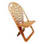 Gregg fleishman prototype european cutout plywood  lumbarest  or puzzle chair, from the 1970s