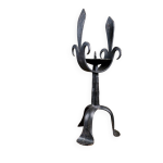 Gros bougeoir brutaliste en fer forg, dbut xxe