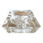 Gros cendrier en cristal massif france j. g. durand design moderne art dco loft