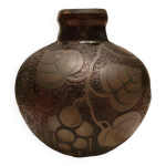Gros vase boule art dco sign d'argyl