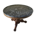 Gu�ridon en bois en marbre, pieds pattes de lions