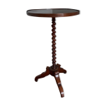 Guridon en bois massif pitement spirale