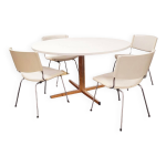 Guridon danois et 4 chaises de badminton par nanna ditzel pour kolds savvaerk, 19