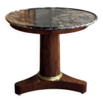 Gu�ridon empire en acajou de cuba et marbre levanto