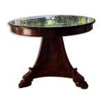 Guridon empire acajou marbre
