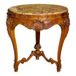 Guridon en noyer style louis xv