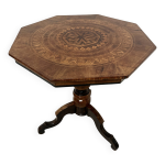 Guridon octogonal en marqueterie italie xix sicle