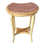 Guridon patin style transition des annes 1900 avec dessus marbre dimensi
