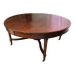 Important guéridon à pied central en acajou, laiton et bronze pouvant former une grande table de salle ... Important guéridon à pied central en acajou, laiton et bronze pouvant former une grande table de salle ...